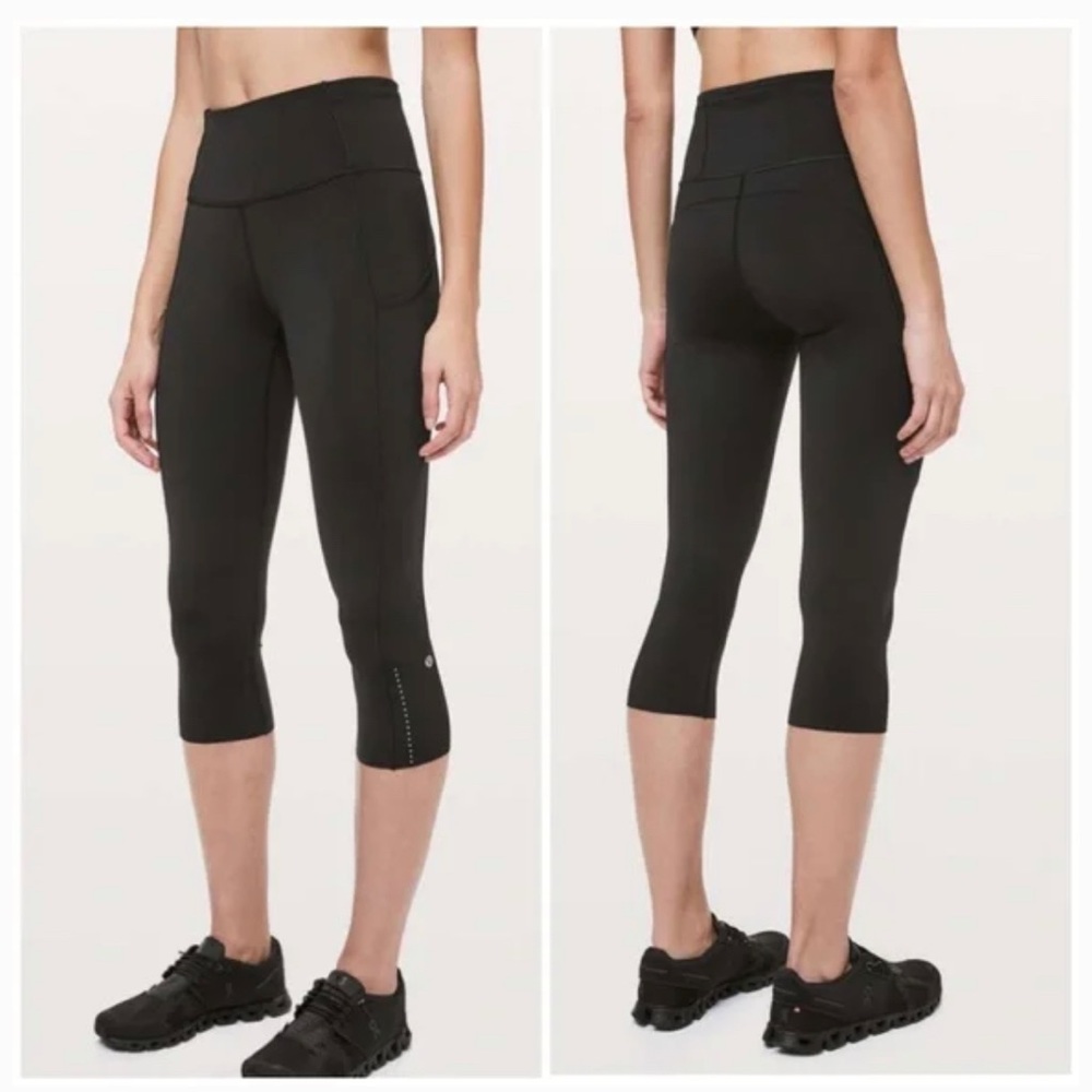 Lululemon Fast and Free Reflective 19” Crop Size 12